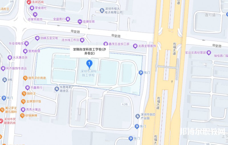 深圳市深科技工學校地址，乘車路線